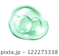 Collagen molecules in green transparent bubble illustration 122273338