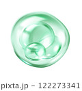 Green transparent bubbles collagen molecules illustration 122273341