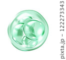 Green collagen molecules creating captivating bubble effect 122273343