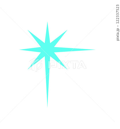 Futuristic Y2K star icon. Retro symbol of a cosmic element. Abstract space shape, aesthetic graphic, bold design. Ideal for decoration, trendy projects, or vintage artwork. 122337523