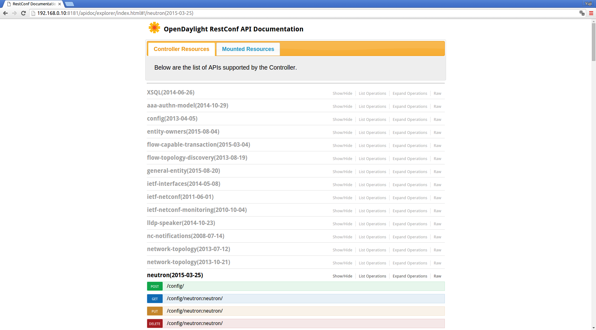 RESTCONF API Explorer