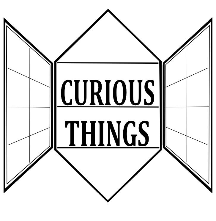 Our logo is a cabinet for CURIOUS THINGS.