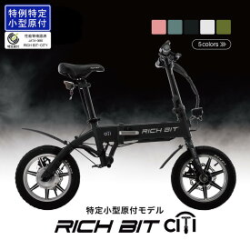 【特例特定小型原付】 免許不要 電動バイク RICHBIT CITY フル電動自転車 電動キックボード サドル付き の 安定感 軽量 公道走行可能 折り畳み 通勤 通学 ブラック ホワイト ピンク グリーン 街乗り 充電式 バッテリー 電動スクーター 正月【特定小型原動機付自転車】