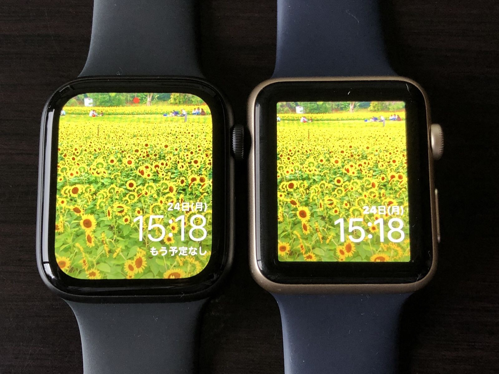 [iPhone]AR機能を付帯した先進的カメラで新型「Apple Watch Series 4」と旧型のディスプレイサイズの比を測定してみた