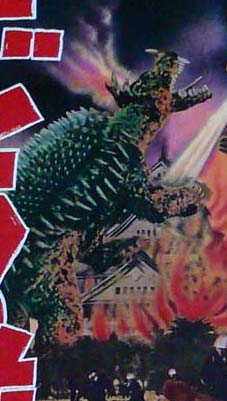 Anguirus op de filmposter van Godzilla Raids Again.