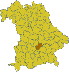 Poziția regiunii Districtul Freising