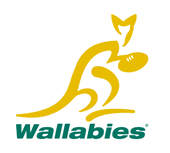 Kenteken van die Australiese nasionale rugbyspan, bekend as die Wallabies.