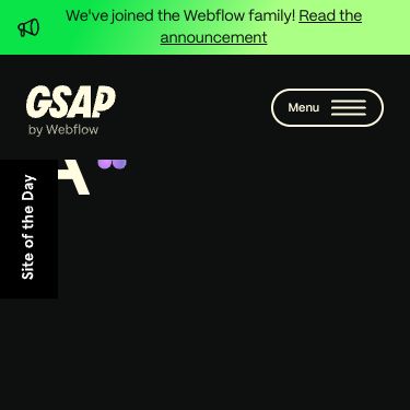 Screenshot of https://gsap.com/