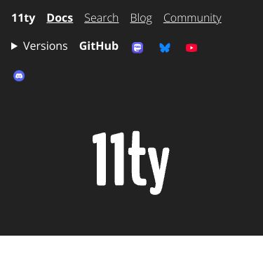 Screenshot of https://www.11ty.dev/