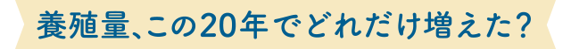 養殖量、この20年でどれだけ増えた？