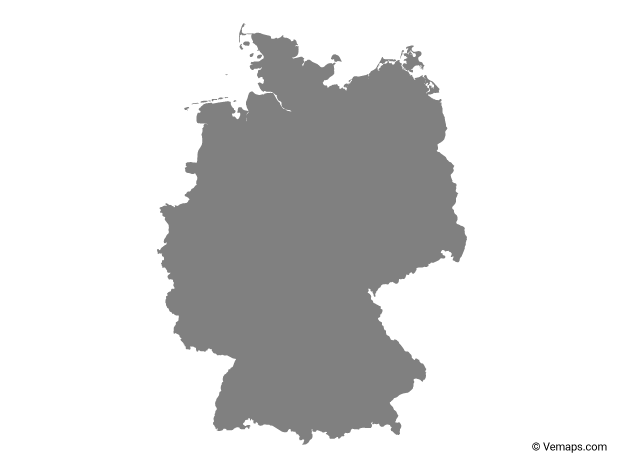 Grey Map of Germany