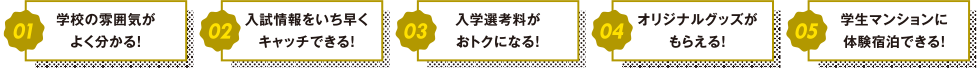 ５つの参加メリット