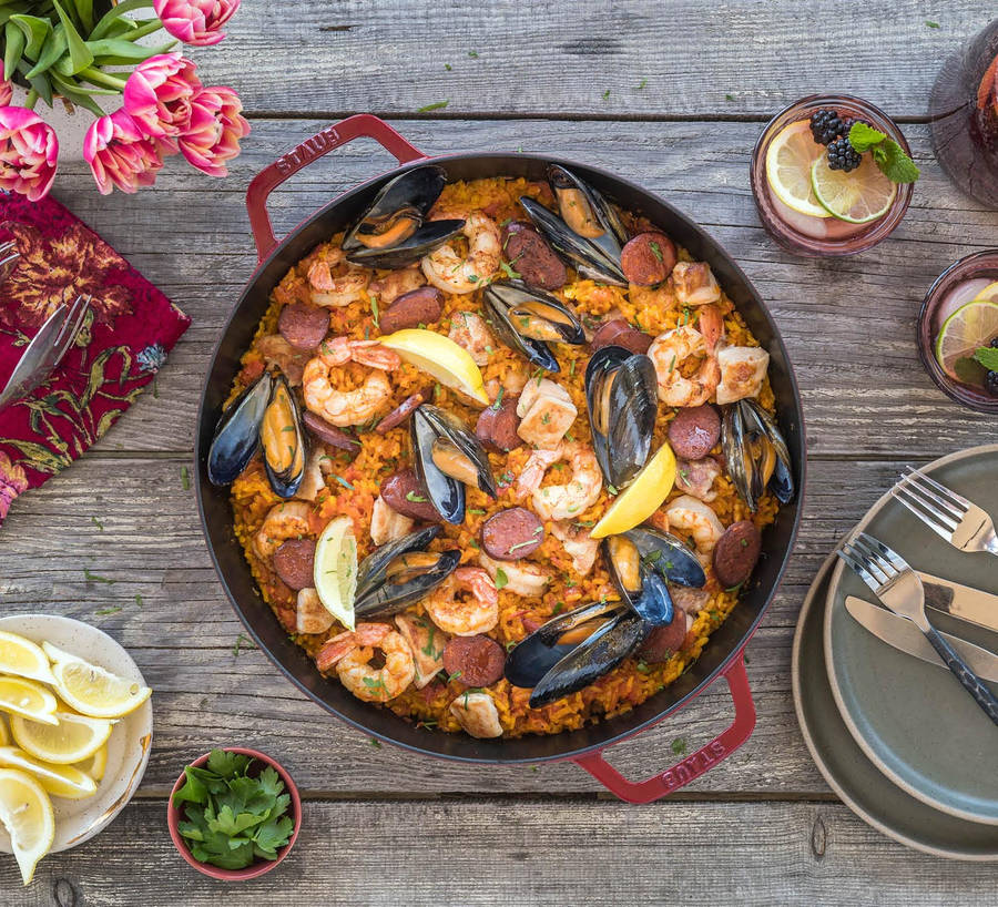 Paella Papel de Parede