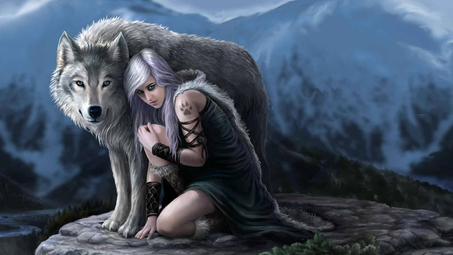 Wolf Girl Wallpaper