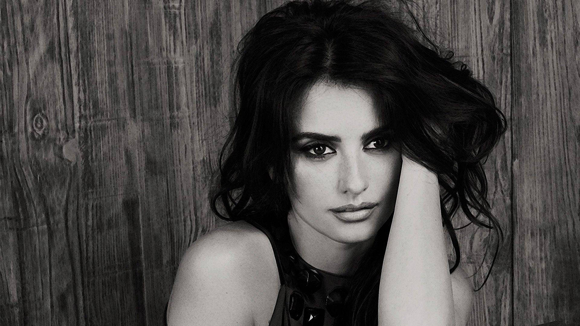 Penelope Cruz Black And White Wallpapers Papel de Parede