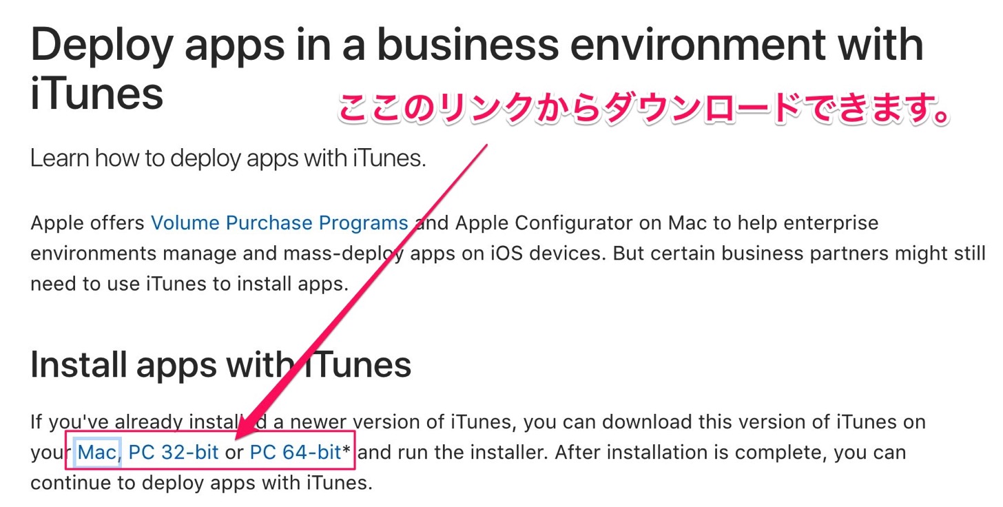 App StoreがみれるiTunesのダウンロード先。