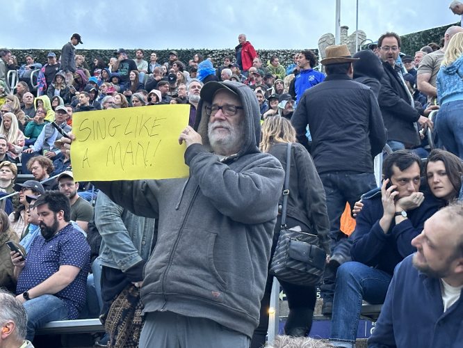 Andy at Neil Young Forest Hills show, May 14, 2024