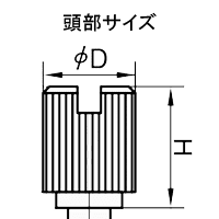 ローレットねじ  すり割・段付・胴細