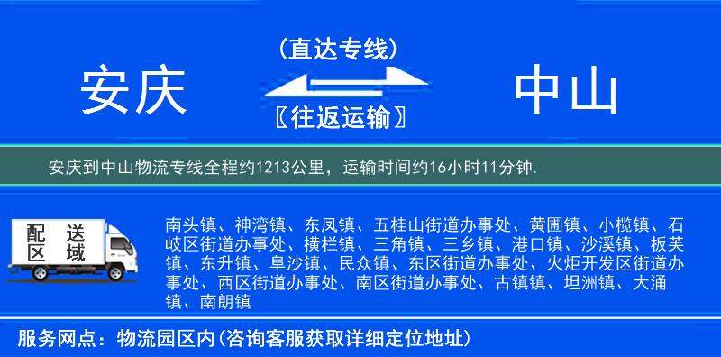 安庆到物流专线