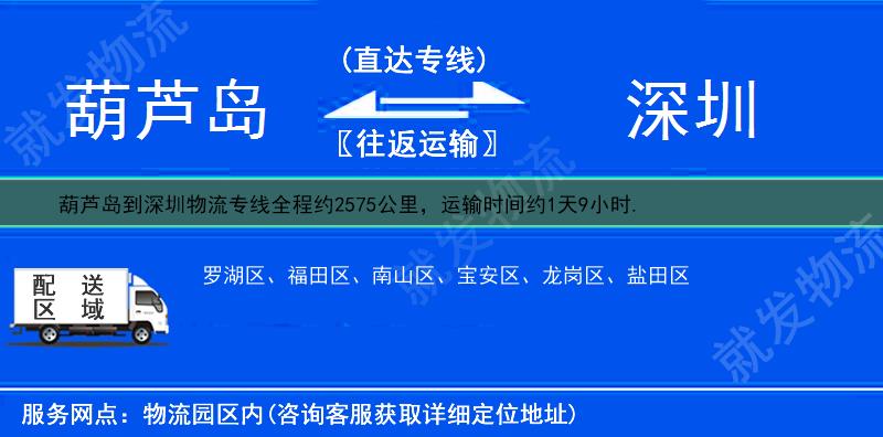 葫芦岛到深圳物流专线-葫芦岛到深圳物流公司-葫芦岛至深圳专线运费-