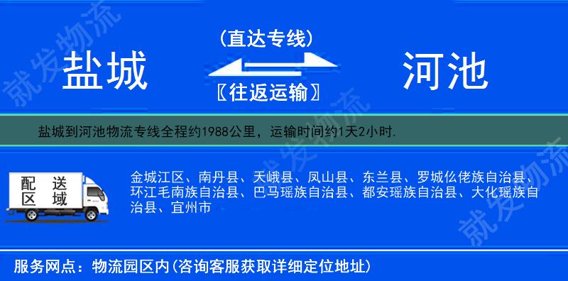 盐城盐都区到河池物流运费-盐都区到河池物流公司-盐都区发物流到河池-