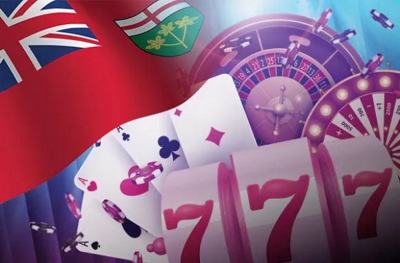 Ontario flag and casino items