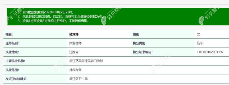 储炜炜 景德镇艺美医疗美容门诊部