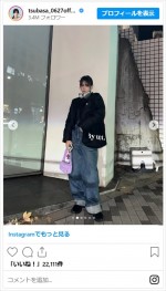 本田翼、ショート丈ダウンのコーデがかわいい　※「本田翼」インスタグラム