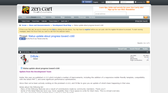 Zen Cart 1.6リリースに向けた開発の進捗