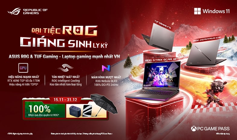 CTKM: ĐẠI TIỆC ROG – GIÁNG SINH LY KỲ