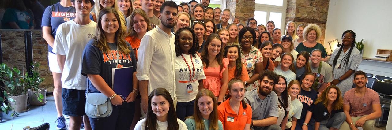 Group photo of participants and partners of Greece Service Learning Program.