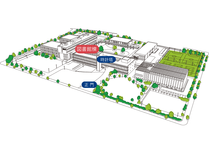 地図：東京あだちキャンパス図書館棟1階