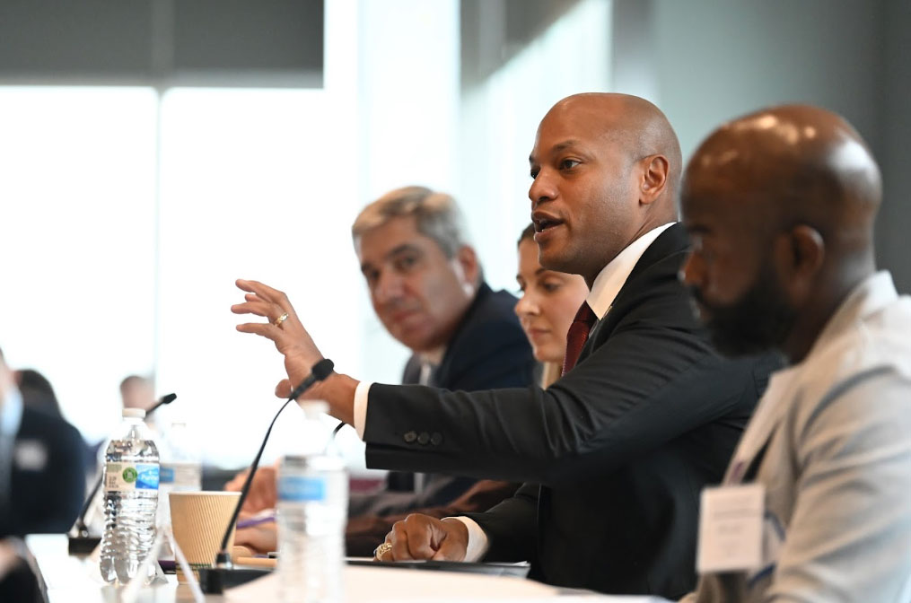 Governor Wes Moore speaks at a GWDB meeting