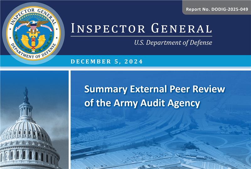 Summary External Peer Review of the Army Audit Agency (DODIG-2025-049)