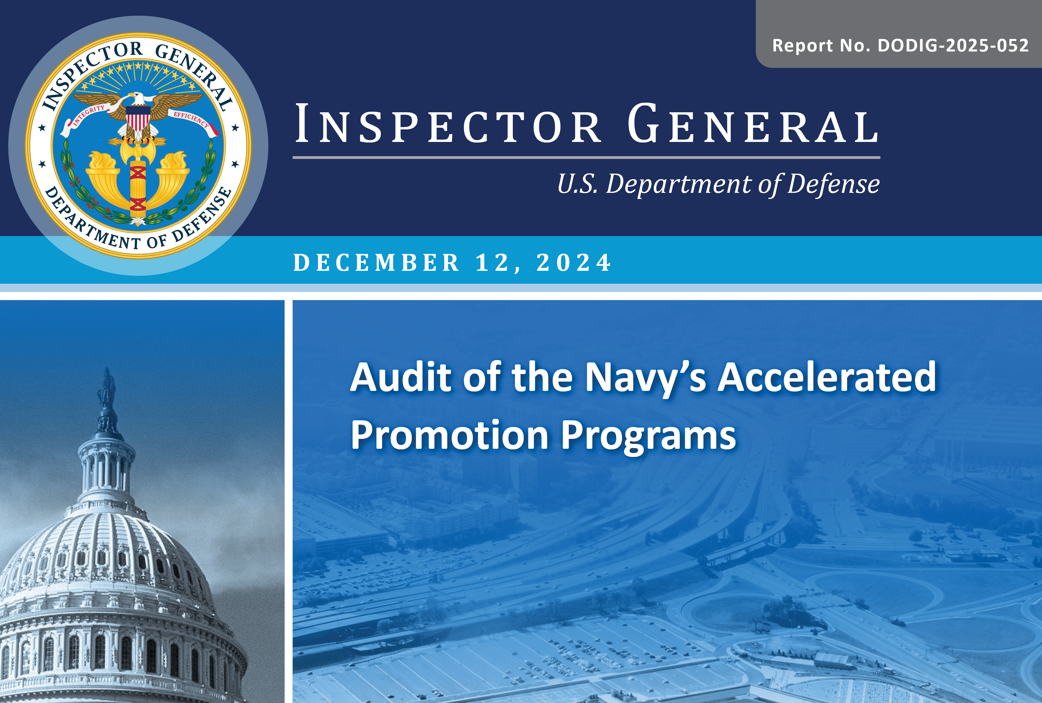  Audit of the Navy’s Accelerated Promotion Programs (Report No. DODIG 2025 052)