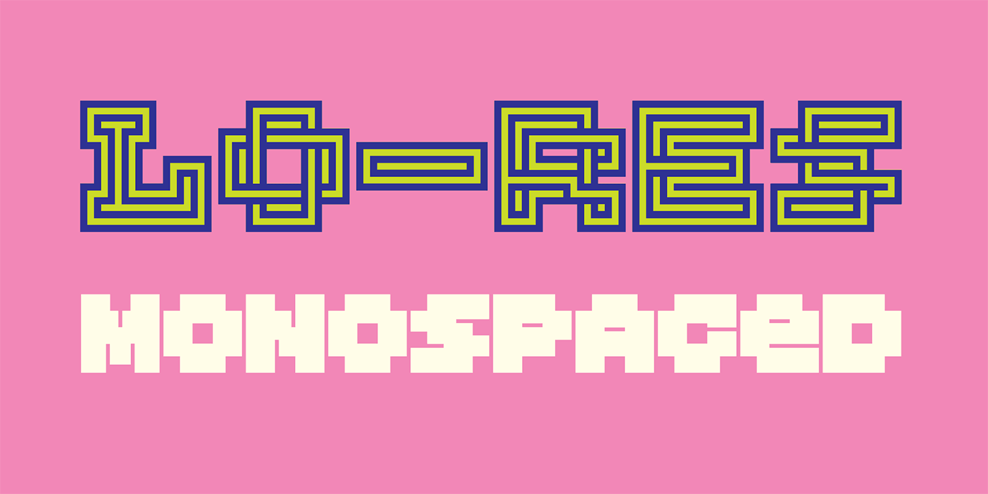 Lo-Res Monospaced Font Sample 0