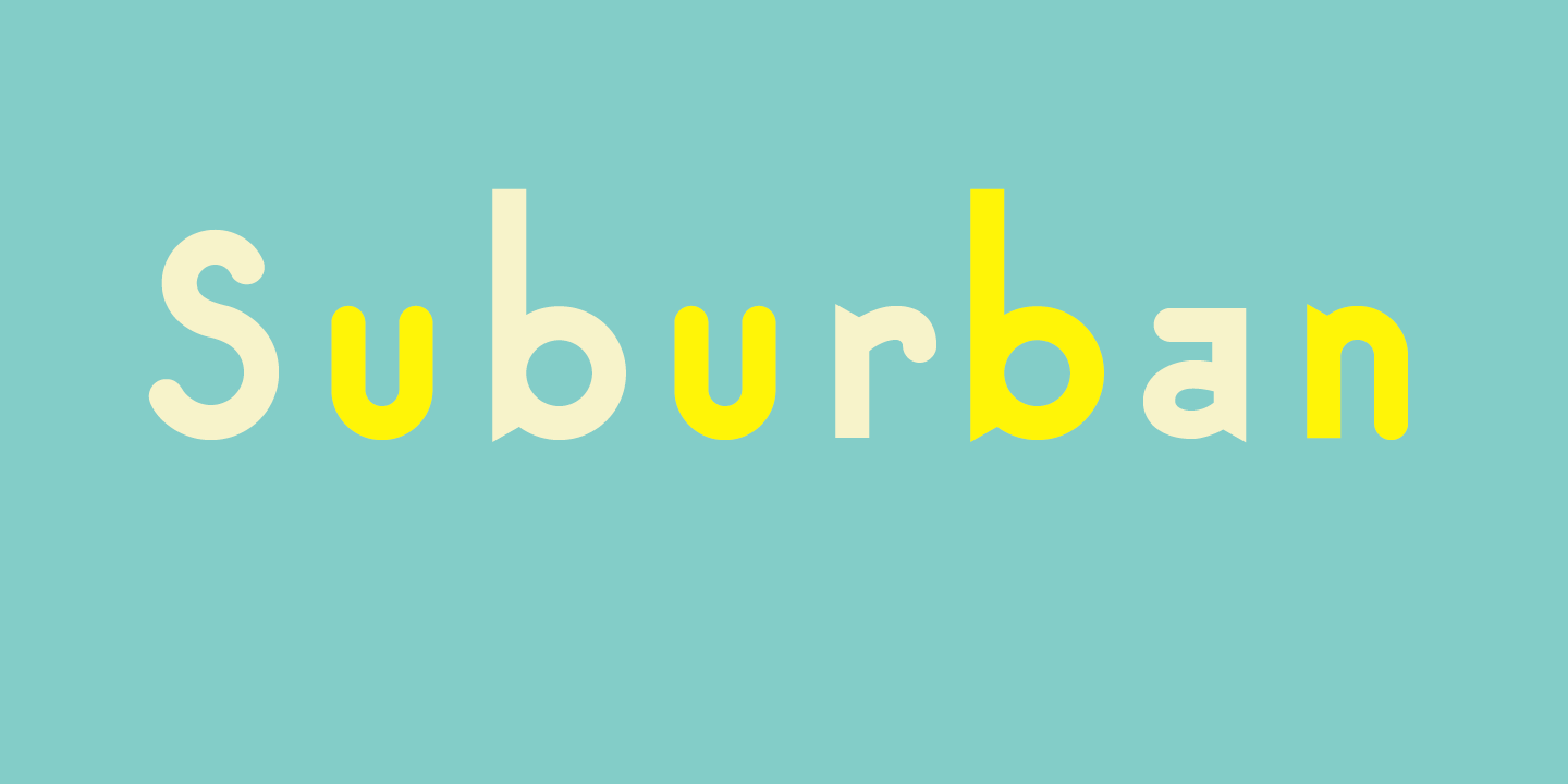 Suburban Font Sample 0