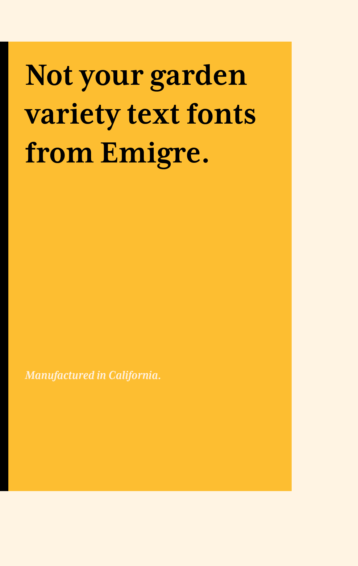 Not Your Garden Variety Font Specimen Catalog