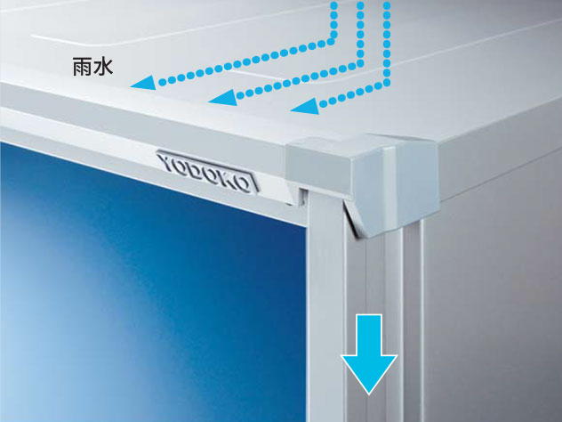 ヨド物置 エスモ 雨水