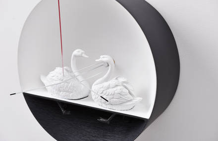 Elegant Waterbird Clock