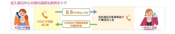 加入者以外との国内通話も断然おトク