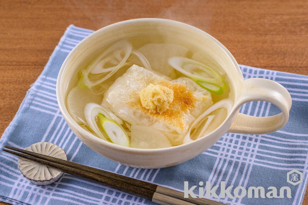 大根とねぎとしょうがのレンチン雑煮