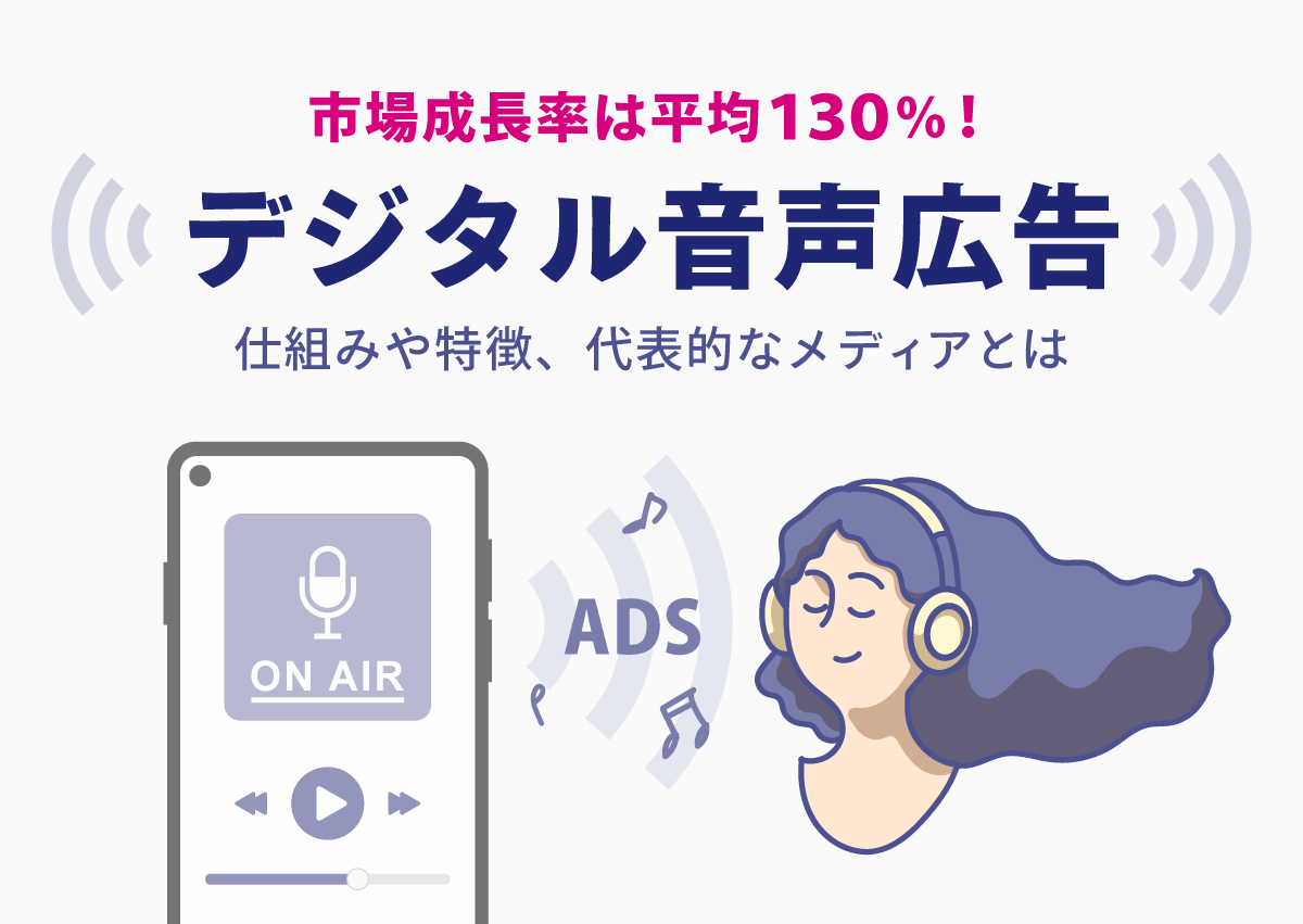 市場成長率は平均130％！デジタル音声広告の仕組みや特徴、代表的なメディアとは