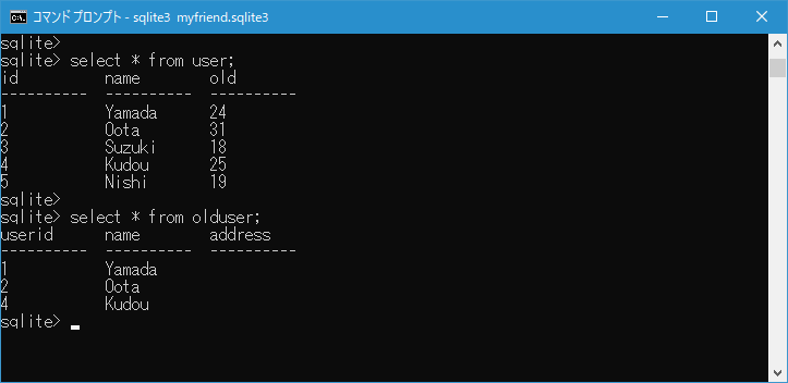 他のテーブルから取得したデータをテーブルに追加する(4)