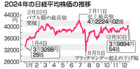 【図解】２０２４年の日経平均株価の推移