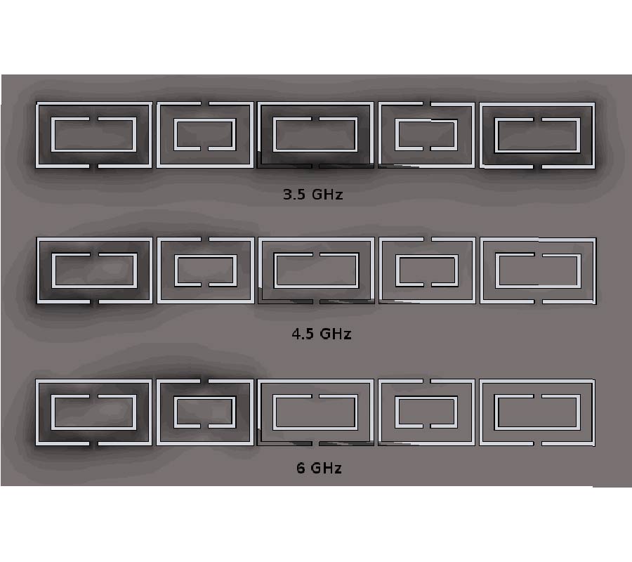 COMPLEMENTARY SPLIT RING RESONATORS OF LARGE STOP BANDWIDTH