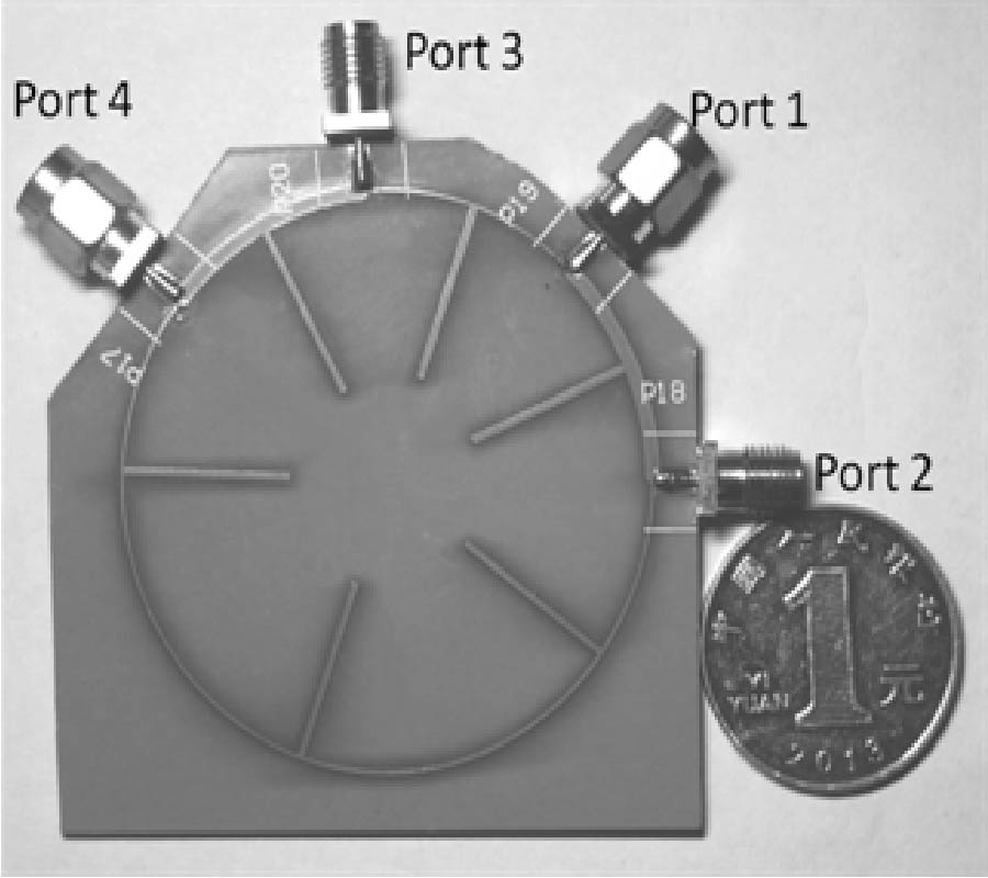 A COMPACT UNIPLANAR RAT-RACE COUPLER WITH ARBITRARY POWER DIVISION RATIO AND HARMONICS SUPPRESSION