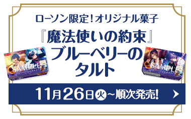 ローソン限定！オリジナル菓子 『魔法使いの約束』 ブルーベリーのタルト 11月26日(火)〜順次発売！