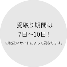 受取り期間は7日～10日！