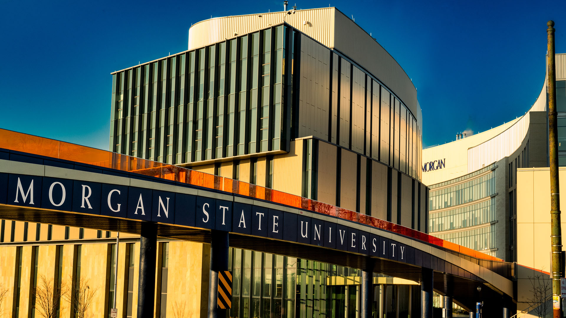 Morgan State bridge in front of Business Center